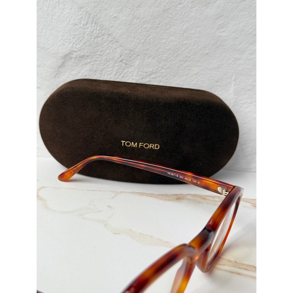NEW Tom Ford FT5871-B Bluelight Frames in Havana Brown - Picture 7 of 7